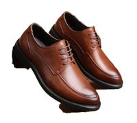 LMUIPMAA Zapatos de Cordones Zapatillas de Vestir Oxfords Zapatos de Vestir de Negocios Formales Derby para Hombre,Marrón,47 EU