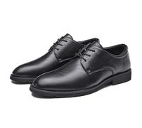 LMUIPMAA Zapatos De Vestir Casuales con Cordones Oxfords para Hombre Zapatos De Negocios Modernos Formales Clásicos Zapatos De Punta De ala Brogue,Negro,43 EU