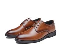 LMUIPMAA Zapatos De Vestir Casuales con Cordones Oxfords para Hombre Zapatos De Negocios Modernos Formales Clásicos Zapatos De Punta De ala Brogue,Marrón,44 EU