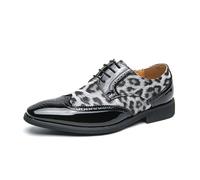 LMUIPMAA Zapatos De Vestir De Charol para Hombre Zapatos Oxford De Oficina con Cordones Zapatos Formales De Negocios,Amarillo,45 EU