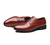 LMUIPMAA Zapatos De Vestir Formales Oxford para Hombre Zapatos De Derby con Cordones Negocios Zapatos para Caminar En La Oficina,Marrón,38 EU