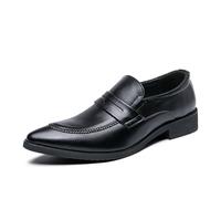 LMUIPMAA Zapatos De Vestir para Hombre Mocasines Sin Cordones para Negocios, Fiesta O Boda,Negro,46 EU