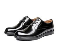 LMUIPMAA Zapatos De Vestir para Hombre Tipo Tuxedo Formales Oxford De Charol Sintético con Cordones para Negocios Y Traje De Boda,Negro,44 EU