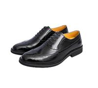 LMUIPMAA Zapatos De Vestir para Hombres Formales Cordones Zapatos Oxford para Bodas, Graduaciones, Fiestas, Baile Y Negocios,Negro,40 EU