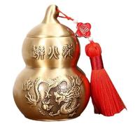 LMUTUNMPA Adorno Artesanal, decoración de Calabaza Feng Shui, latón Chino Wu Lou, Estatua Adornos for el hogar, Buena Suerte, símbolo(18cm)
