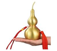 LMUTUNMPA Adorno Artesanal, decoración de Calabaza Feng Shui, latón Chino Wu Lou, Estatua Hulu, hogar, símbolo Buena Suerte(21cm)