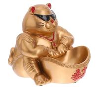 LMUTUNMPA Adorno de Feng Shui, Dios la Riqueza, 1 Pieza Adornos Suerte, Figuras Bolsa Dinero China, Estatua del año Tigre, símbolo Buena