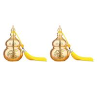 LMUTUNMPA Adorno for Manualidades, decoración de Calabaza Feng Shui, 2 Piezas latón Chino Wu Lou, Estatua Adornos for el hogar, protección la Fortuna, te trae, símbolo Buena Suerte
