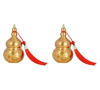 LMUTUNMPA Adorno for Manualidades, decoración de Calabaza Feng Shui, 2 Piezas latón Chino Wu Lou, Estatua Adornos for el hogar, protección la Fortuna, te trae, símbolo Buena Suerte