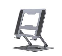 LMXRYPD Altura Ajustable Soporte para Portátil, con Base Giratoria de 360°, Soporte Plegable, Compatible con Computadora Portátil de 7-17"(Space Gray)
