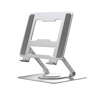 LMXRYPD Altura Ajustable Soporte para Portátil, con Base Giratoria de 360°, Soporte Plegable, Compatible con Computadora Portátil de 7-17"(Silver)