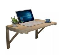 LMXRYPD Escritorio plegable de pared, mesa plegable para computadora, con soporte de madera maciza, para espacios pequeños, cocina, hogar, oficina (45 x 60 cm)