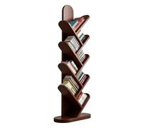 LMXRYPD Estanteria Libros, Librería de Pie de Varios Niveles, Estante Que Ahorra Espacio, Estructura Robusta y Estable, Ideal para el Hogar, la Oficina o la Sala de Estar(Brown,Large)