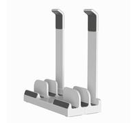 LMXRYPD Laptop Stand. con Espacio de Almacenamiento de Tres Ranuras, Almohadilla Protectora de Silicona. Adecuado para Portátiles con un Grosor de 1,27-3,37 cm(White)