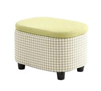 LMXRYPD Pequeño Reposapiés Multifuncional con Almacenamiento y Tapa Abatible, Ahorro de Espacio, Ideal para Sala de Estar, Dormitorio y Recibidor(Green)