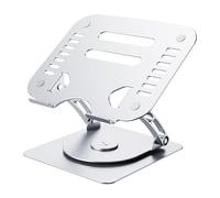 LMXRYPD Soporte Ordenador Portatil. con Base Giratoria 360, ángulo y Altura Ajustables. para Portátiles y Tabletas de Menos de 20,9 Pulgadas(Bright Moon Silver,A)