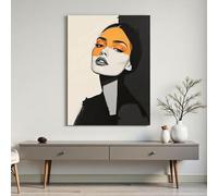 LMYCHENG Cuadros abstractos de retratos de mujeres para pared - Pintura al óleo sobre lienzo, pósteres artísticos impresos para sala de estar, decoración de pared del hogar (20x30cm/sin marco)