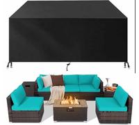 LMYCHENG - Funda de mesa rectangular para jardín, 215 x 135 x 100 cm, 420 D, tela Oxford, impermeable, anti-UV, fundas para muebles de jardín al aire libre