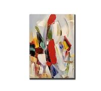 LMYCHENG Pósteres e impresiones de lienzo acrílico abstracto colorido, gran arte de pared moderno, pintura al óleo para decoración de sala de estar (80 x 120 cm/marco interior)