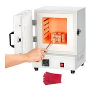 LMYYDES Horno de mufla de sobremesa para Taller y Laboratorio de joyería, 1150 ℃ / 2102 Ω 2000 W. Horno Compacto para desmoldeo de moldes de Yeso, fundición y recocido.