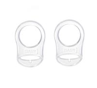 Lmyzcbzl Anillo de Botón de Silicona, 2 Pcs Adaptador de Chupete Transparente