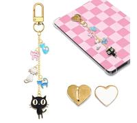 LMZLJZ Cadena de abalorios de gato para amantes de los libros para mujeres y hombres, llavero con dije de gato, accesorios de lectura electrónica, regalo de amor de gatos para amantes de los libros