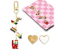 LMZLJZ Cadena de dijes de Kindle LGBT arcoíris para amantes de los libros, para mujeres y hombres, llavero con dije del orgullo gay, accesorios para lector electrónico, regalo para amantes de los