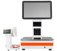 LMzythrop Caja Registradora Negocio Tactil con Pantalla Cliente de 8 Pulgadas,Impresora Térmica de 58mm Integrada,Báscula Electrónica,Altavoz,8+128GB,bascula Digital Comercial