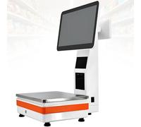 LMzythrop Cajas Registradoras Comercio,ángulo de Pantalla Ajustable,Impresora Térmica de 58mm,Báscula Electrónica,Altavoz,báscula Comercial Digital con Pantalla Cliente de 8 Pulgadas