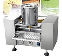 LMzythrop Maquina de Tortitas Electrica,Incluye Cubeta de Acero Inoxidable,Cinta Transportadora,Rodillo de Masa,Bandeja,Disipación de Calor Automática,Crepera,Diámetro del Panqueque 10inches