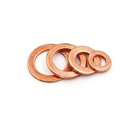 Lnanqing-Arandela de sellado Lavadora de cobre diámetro interior M30 diámetros exteriores M35-50 Junta plana Mesa marina Junta de mesa Watts Meson EspesorV 1MM-3MM, Robusto y duradero(M30x40mmx2mm(3pc