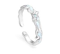 LNBLAKBXBD Anillo luminoso de magnoterapia linfática para hombres y mujeres, ajustable para desatascar el torrente sanguíneo y los ganglios linfáticos, anillos brillantes para amantes, regalos de moda