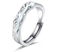 LNBLAKBXBD Anillo luminoso de magnoterapia linfática para hombres y mujeres, ajustable para desatascar el torrente sanguíneo y los ganglios linfáticos, anillos brillantes para amantes, regalos de moda