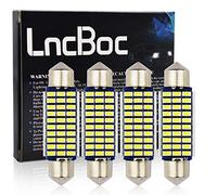 LncBoc 41mm Festoon C5W Bombillas 30-3014LED Plaque D'immatriculation Festons Veilleuse Dôme Tronc Voiture Lumiere Xenon Blanc 6000K 12V Paquete de 4
