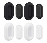 LncBoc Soporte magnético de control remoto: 4 piezas soporte de control remoto montado en la pared, fácil de almacenar, teléfono, mando a distancia de TV, toma de carga (Negro + Blanco)