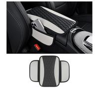 LNCZX Coche Fundas Reposabrazos para Toyota RAV4 2019-2024, Tapas Apoyabrazos Cuero PU Almacenamiento Diverso Almohadilla Bolsillos Teléfono Celular,G