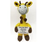 LNEMDP Jirafa de ganchillo hecha a mano para mamá, un regalo de cumpleaños conmovedor para hijas e hijos para expresar su amor, un regalo de agradecimiento para mamá, madrastra, abuela o animal de