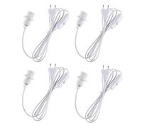 LNGJIN 4 piezas,PortalámparaE27,Base para bombillaE27 Enchufe,Casquillo con interruptor y cable,Portalámparas con enchufe,Base de Lámpara con Adaptador para Candelabro Colgante,CasquilloE27