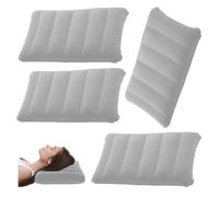 LNGJIN LNGJIN4cojines inflables para Camping,cojínpara el Cuello,cojínde Playa,cojínflocado,cómodo cojín de Viaje,para Oficina,Exterior,Senderismo,Vacaciones en la Playa,Camping (Gris)