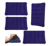 LNGJIN LNGJIN4cojines inflables para Camping,cojínpara el Cuello,cojínde Playa,cojínflocado,cómodo cojín de Viaje,para Oficina,Exterior,Senderismo,Vacaciones en la Playa,Camping (Azul)