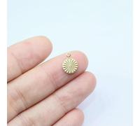 LNHBZ 10/20 piezas de mini dijes colgantes encontrados, hechos a mano, impermeables, accesorio de joyería de moda para mujer, dorado, 10 piezas, 8 mm