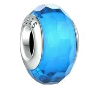 LNHBZ 2025classic Abalorios de cristal de Murano con forma de flor, hoja y arcoíris cósmico en plata de ley 925 para pulseras, joyería para mujer -AMC0225