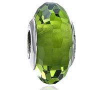 LNHBZ 2025classic Abalorios de cristal de Murano con forma de flor, hoja y arcoíris cósmico en plata de ley 925 para pulseras, joyería para mujer -AMC013052
