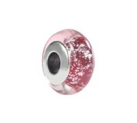 LNHBZ 2025classic Abalorios de cristal de Murano con forma de flor, hoja y arcoíris cósmico en plata de ley 925 para pulseras, joyería para mujer -AMC11112