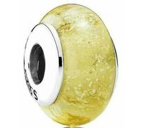LNHBZ 2025classic Abalorios de cristal de Murano con forma de flor, hoja y arcoíris cósmico en plata de ley 925 para pulseras, joyería para mujer -AMC01084
