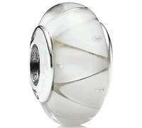 LNHBZ 2025classic Abalorios de cristal de Murano con forma de flor, hoja y arcoíris cósmico en plata de ley 925 para pulseras, joyería para mujer -AMC012792