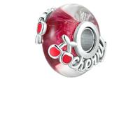 LNHBZ 2025classic Abalorios de cristal de Murano con forma de flor, hoja y arcoíris cósmico en plata de ley 925, compatibles con pulseras, joyería para mujer -XAC699