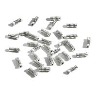 LNHBZ 50/100 cuentas de tubo de plata tibetana de 5-12 mm, espaciador de metal, abalorios de tubo para bricolaje, suministros para hacer joyas, hallazgos (10-50 unidades)