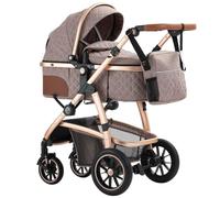 Lnhcrbs Cochecito Bebe 3 Piezas, Cochecito Bebe Con Manillar Regulable en Altura, Silla de Paseo Ligera Con Mosquitera Para El Asiento Del Coche, Portavasos Para La Bolsa de La Mamá, de 0 a 4 Años