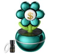 Lnhgh Ambientador Inteligente Para Coche - Decoración Perfume Solar Con Diseño Floral Signo De Riqueza | Rotación Grados Decoración Salpicadero Interior Para Mujeres Hombres